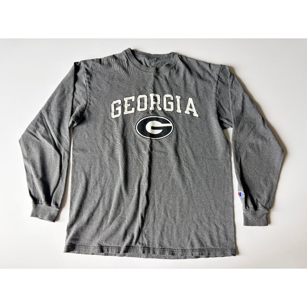 Champion Long Sleeve Shirt Men's Gray University Graphic